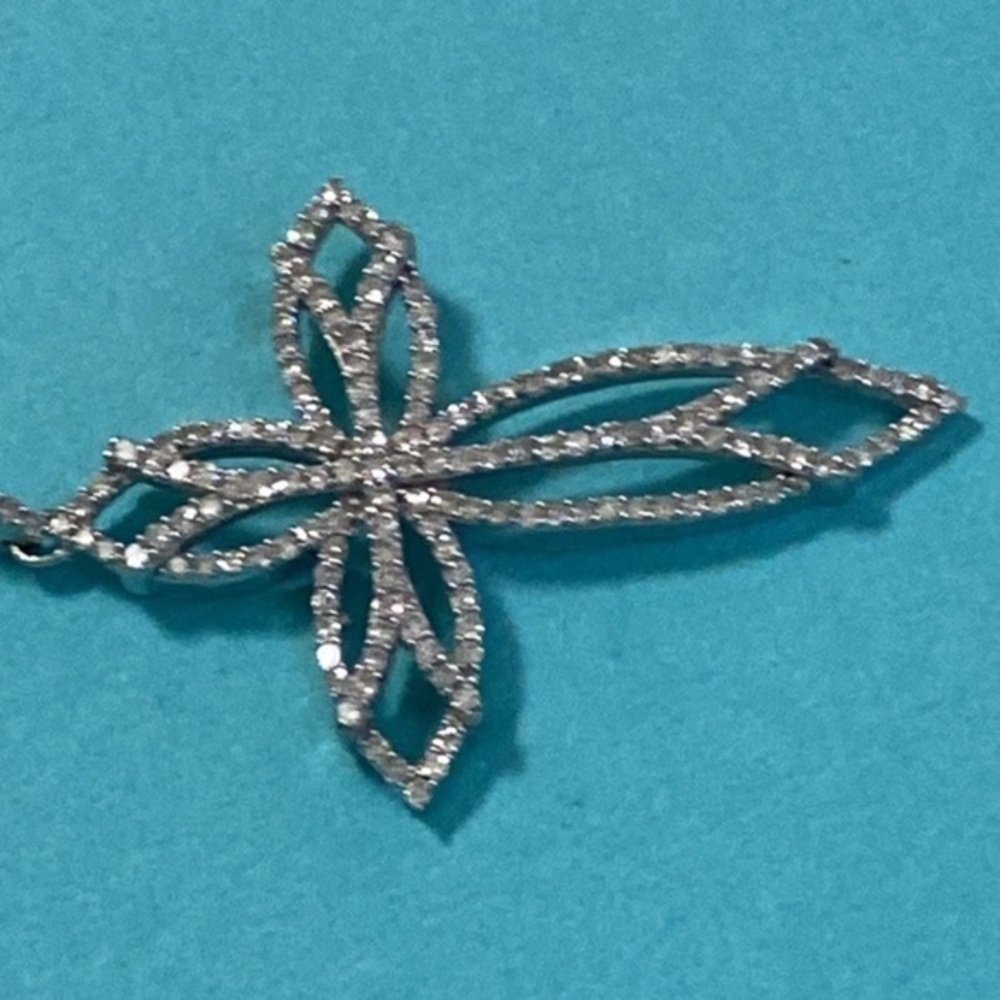 Dimond Cross for women 14K Gold